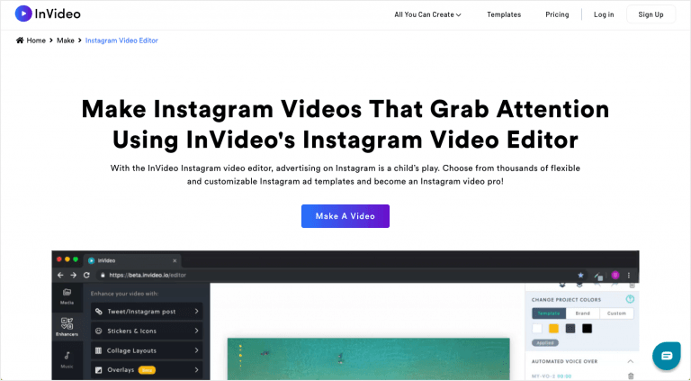 Best Instagram tools - InVideo